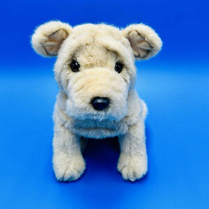 Russ Berrie Brown Pugsley Plush 9 Inch Puppy Dog 1988 Vintage Stuffed Animal